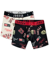 Jordan Men's 2-Pack Mj Essentials Poly Dri-fit Printed Boxer Briefs