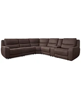 Tanico -Pc. Modular Sectional with Power Motion Chairs & 1 Console