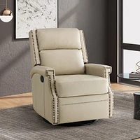 Hulala Home Anselm Transitional Recliner with Nailhead Trim