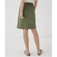 Pact Women's Cotton Classic Woven Twill Drawstring Skirt