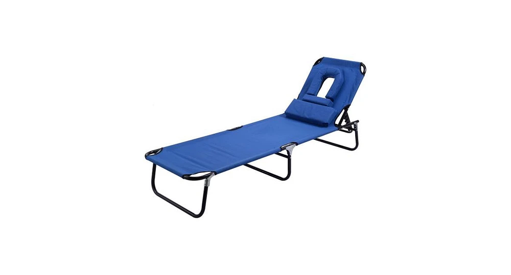 Slickblue Folding Patio Recliner Lounge Chaise