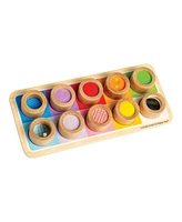 Bigjigs Toys Wooden Rainbow Sensory Board