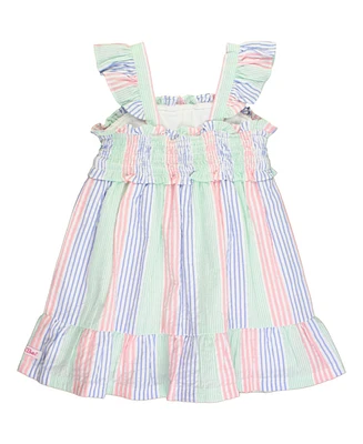 RuffleButts Baby Girls Baby Smocked Flutter Strap Dress - Multi