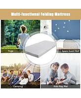 Slickblue 4 Inch Folding Sofa Bed Foam Mattress with Handles