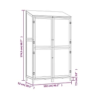 vidaXL Garden Shed Brown 40.2"x20.5"x68.7" Solid Wood Fir