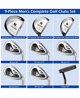 Slickblue Men's 9 Pieces Complete Golf Club Set