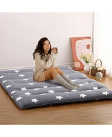 Caromio Futon Mattress Full Size, Star Print Floor Pad Portable Dorm Sleeping Pad, 54"x 80"