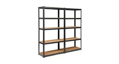 Slickblue 2 Pcs Storage Shelves Garage Shelving Units Tool Utility