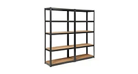 Slickblue 2 Pcs Storage Shelves Garage Shelving Units Tool Utility