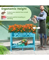 Slickblue Hips Raised Garden Bed Poly Wood Elevated Planter Box