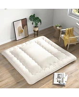 Slickblue Futon Mattress Floor Sleeping Pad with Washable Cover