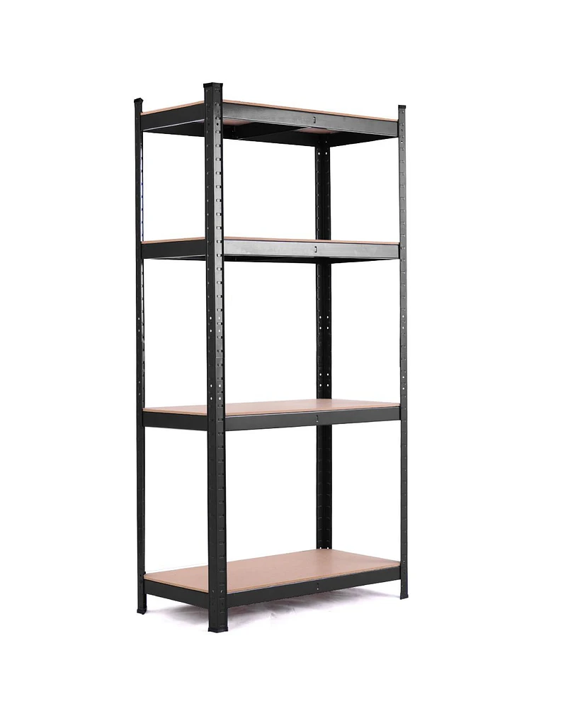 Slickblue Adjustable Heavy Duty 4 Level Garage Tool Shelf Storage-Black