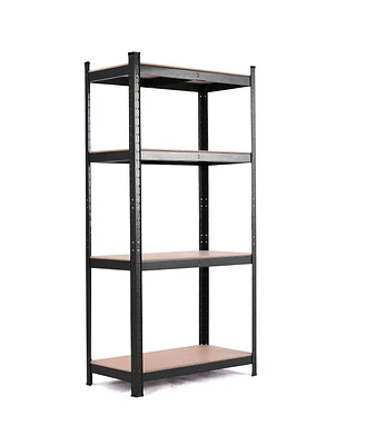 Slickblue Adjustable Heavy Duty 4 Level Garage Tool Shelf Storage-Black