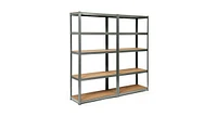 Slickblue 2 Pcs Storage Shelves Garage Shelving Units Tool Utility Shelves