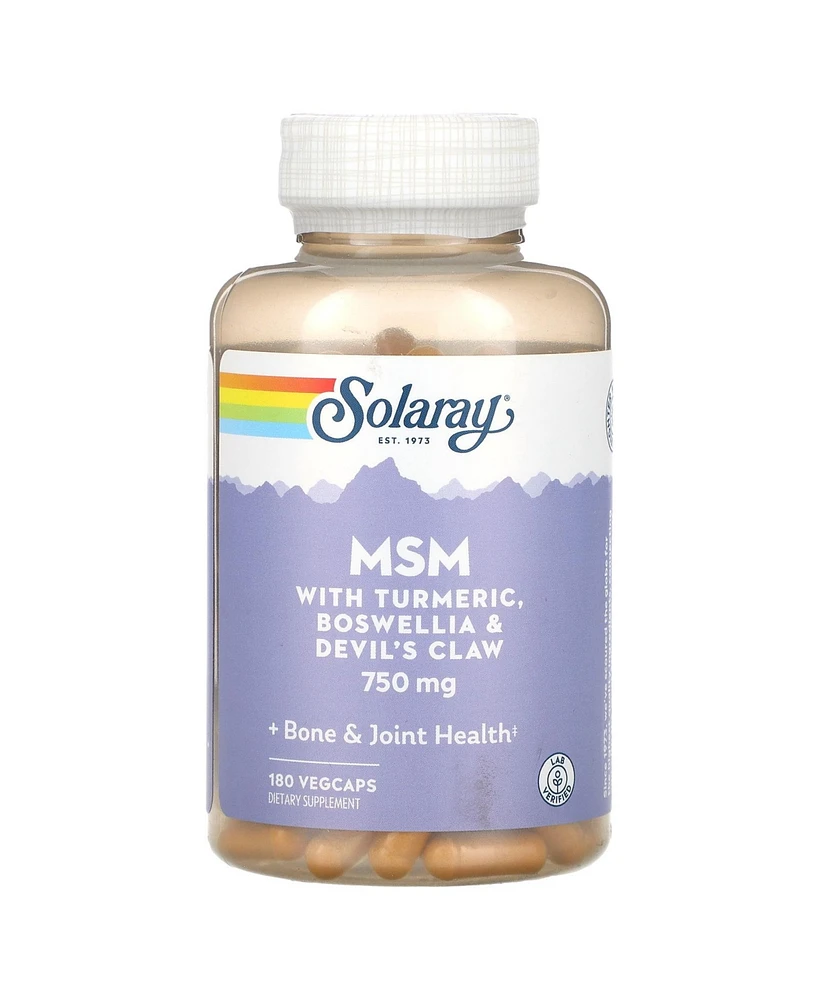 Solaray Msm with Turmeric Boswellia & Devil's Claw 750 mg