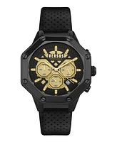 Versus Versace Men's Palestro Black Leather Watch 45MM