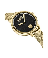 Versus Versace Women's La Villette Crystal Ip Yellow Gold Stainless Steel Watch 36MM