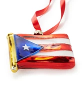 Holiday Lane Feliz Navidad Glass Flag Ornament, Exclusively at Macy's