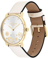 Coach Women's Elliot Chalk Leather Strap Watch 36mm