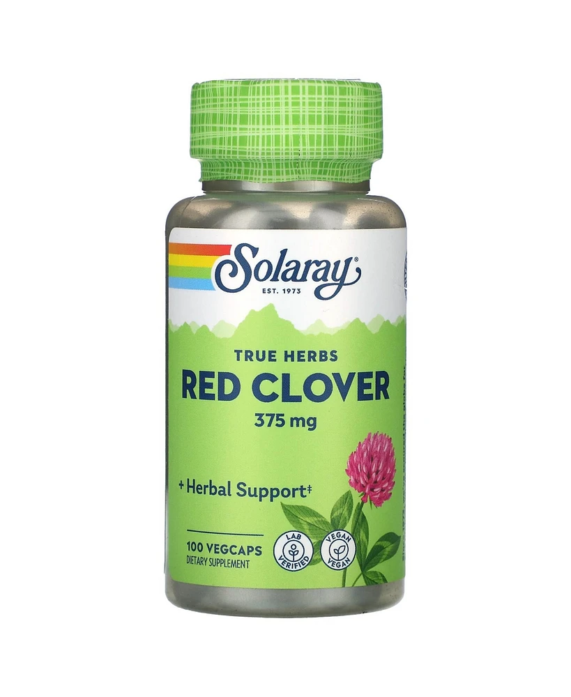 Solaray True Herbs Red Clover 375 mg - 100 VegCaps - Assorted Pre