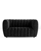 Lysander 63" Boucle Fabric Boho Loveseat