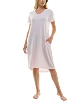 Roudelain Women's Short-Sleeve V-Neck Sleep Dress