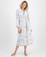 Charter Club Women's Cotton Floral-Print Tie-Waist Robe, Created for Macy's