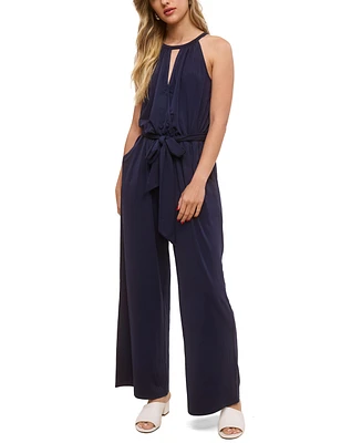 John Paul Richard Women's Solid Matte Jersey Jumpsuit