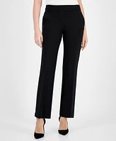 Anne Klein Women's Mid-Rise Pull-On Slash-Pocket Pants