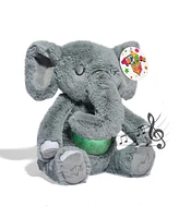 Geoffrey's Toy Box 10'' Soothing Elephant Plush Stuffed Animal Toy with Led Lights and Sound