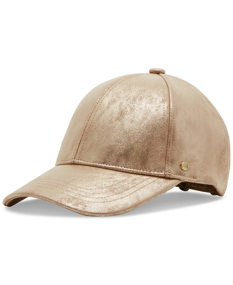 Steve Madden Women's Stone Distressed Metallic Baseball Cap