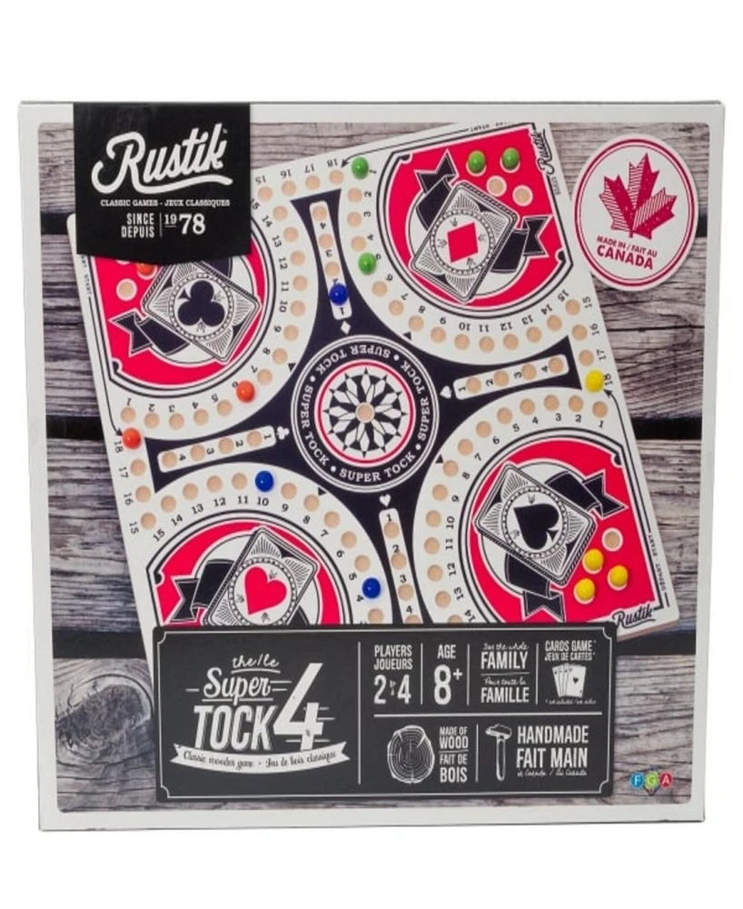 Family Games America Rustik 4-Player Tock Pachisi 15 in Board Game