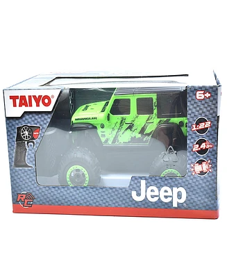 Toy Shock Jeep Green Wrangler Sahara Unlimited Rc Car