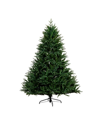 Nearly Natural 6ft. Pre-Lit Artificial Edmonton Fir Light Show Memory Shape Christmas Tree with Instant Connect Technology and 300 Color Changing Led