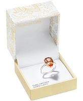 Charter Club Silver-Tone Cubic Zirconia & Crystal Pear Ring, Created for Macy's