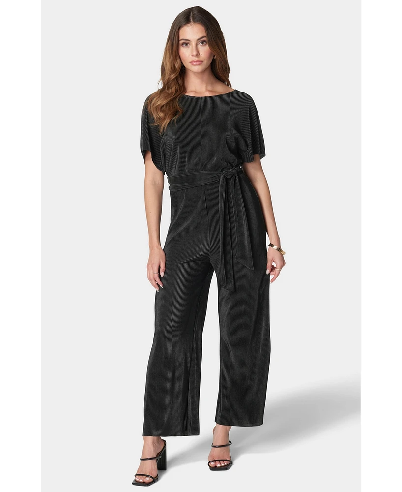 Bebe Women's Plisse Culotte Jumpsuit