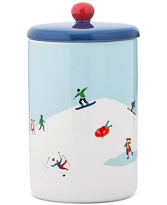 The Cellar Skiing Graphic Stoneware Treat Jar