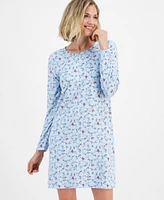 Charter Club Women's Soft Knit Printed Sleepshirt, Created for Macy's