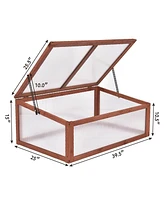 Sugift Outdoor Indoor Garden Portable Wooden Greenhouse