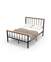 Sugift Full Bed Frame with Headboard and Footboard-Full Size