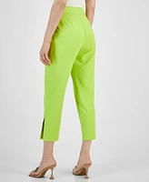 I.n.c. International Concepts Petite High-Rise Tapered Side-Slit Pants, Created for Macy's