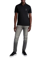 Karl Lagerfeld Paris Men's Slim-Fit Printed Micro-Pique Polo Shirt