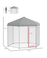 Streamdale Furniture Spacious Uv-Protected Dog Kennel with Easy Access and Steel Frame