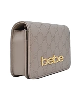 Bebe Celia Monogram Flap Crossbody Bag