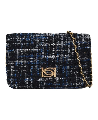 Bebe Kamala Tweed Crossbody Bag