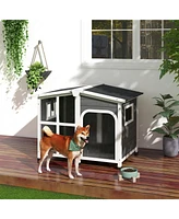 Streamdale Furniture Spacious Openable Dog House for Big Dogs (Up to 66 lbs.)