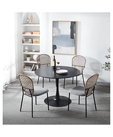 Black And Gray Sennit Chair, Set Of 4, Dining Chair, Coffee Chair