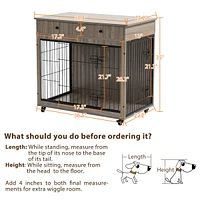 Streamdale Furniture Spacious & Stylish Dog Crate with Storage, Waterproof and Chew Resistant