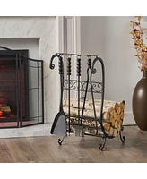 Streamdale Furniture Premium Log Rack and Tool Set for Effortless Winter Nights