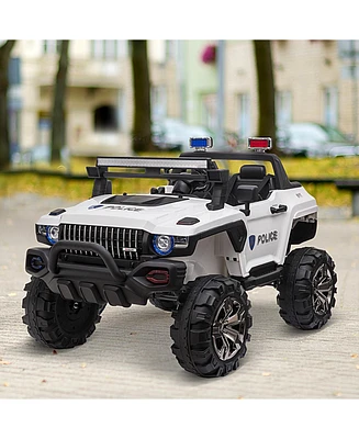 Simplie Fun Kid-Powered Suv High Traction, Music, Siren, Remote Control